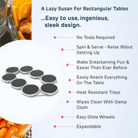 2/4/6/8-trays The Lazy Susan Revolution food Rotating tray turntable portable board non-slip dine-table dineware accessories