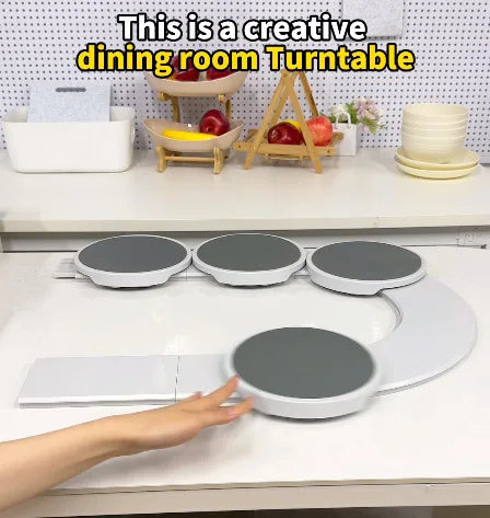 2/4/6/8-trays The Lazy Susan Revolution food Rotating tray turntable portable board non-slip dine-table dineware accessories