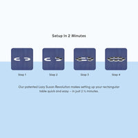 2/4/6/8-trays The Lazy Susan Revolution food Rotating tray turntable portable board non-slip dine-table dineware accessories
