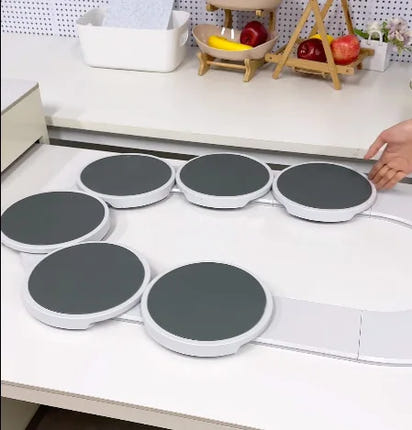 2/4/6/8-trays The Lazy Susan Revolution food Rotating tray turntable portable board non-slip dine-table dineware accessories