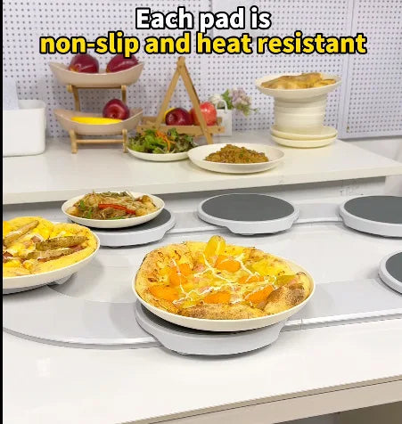 2/4/6/8-trays The Lazy Susan Revolution food Rotating tray turntable portable board non-slip dine-table dineware accessories