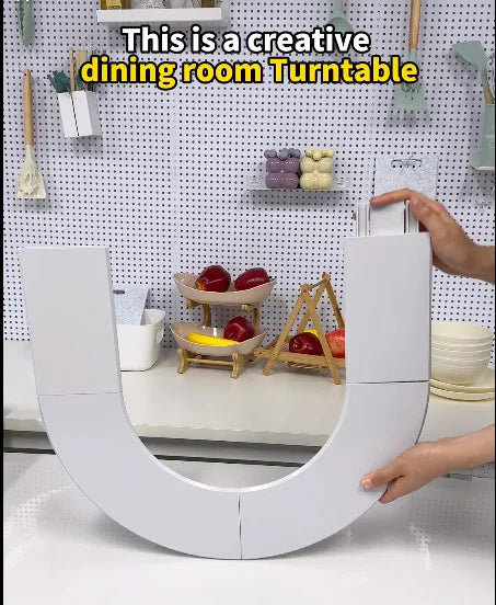 2/4/6/8-trays The Lazy Susan Revolution food Rotating tray turntable portable board non-slip dine-table dineware accessories