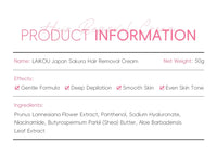LAIKOU Sakura Hair Removal Cream Fast Painless Hair Growth Inhibitor Arm Armpit Legs Intimate Areas for Men Woman 50g