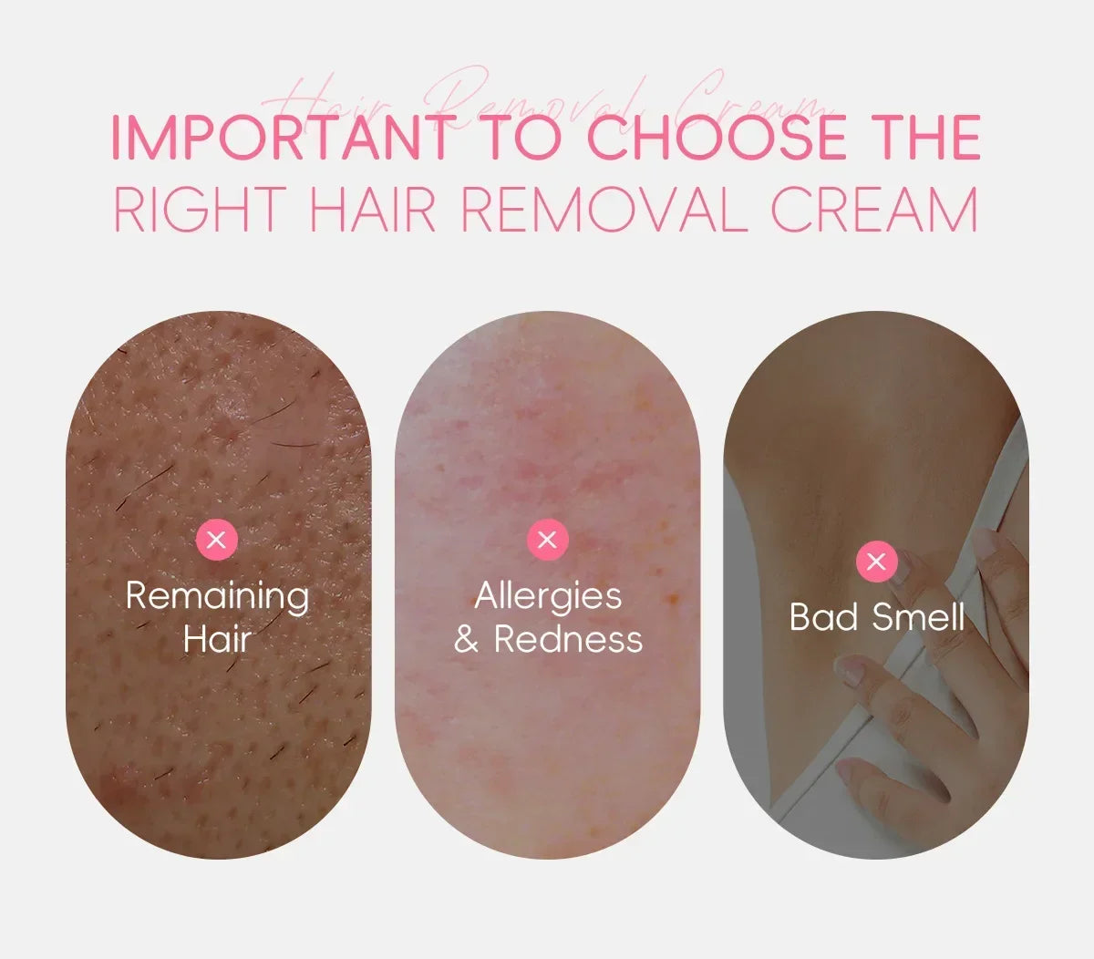 LAIKOU Sakura Hair Removal Cream Fast Painless Hair Growth Inhibitor Arm Armpit Legs Intimate Areas for Men Woman 50g