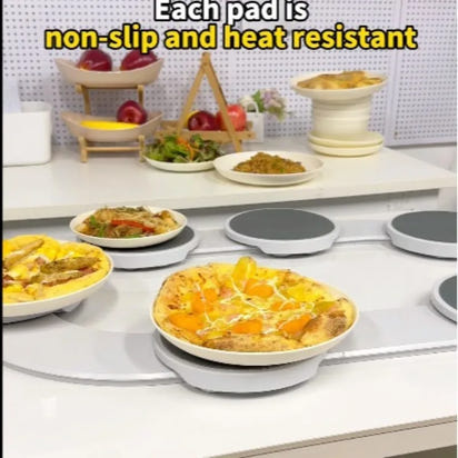 2/4/6/8-trays The Lazy Susan Revolution food Rotating tray turntable portable board non-slip dine-table dineware accessories